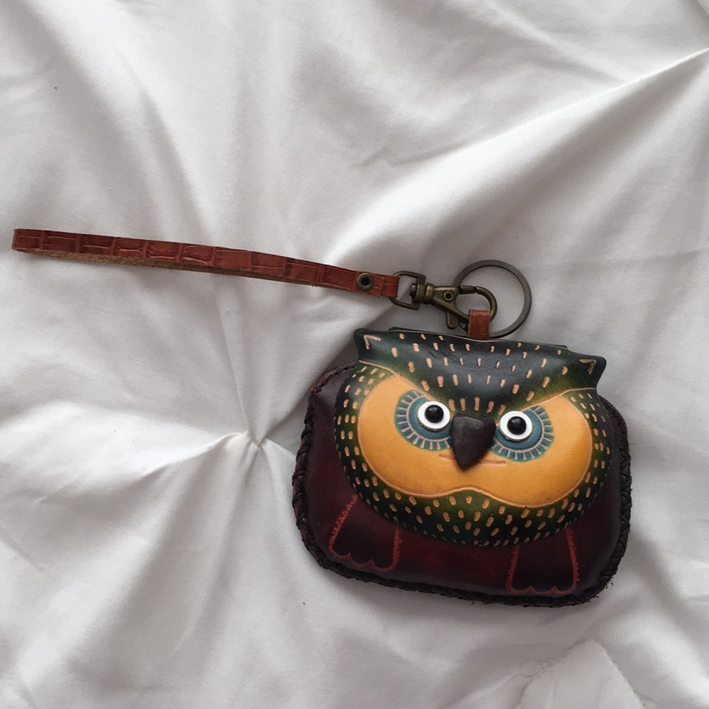 Vintage Owl Wristlet